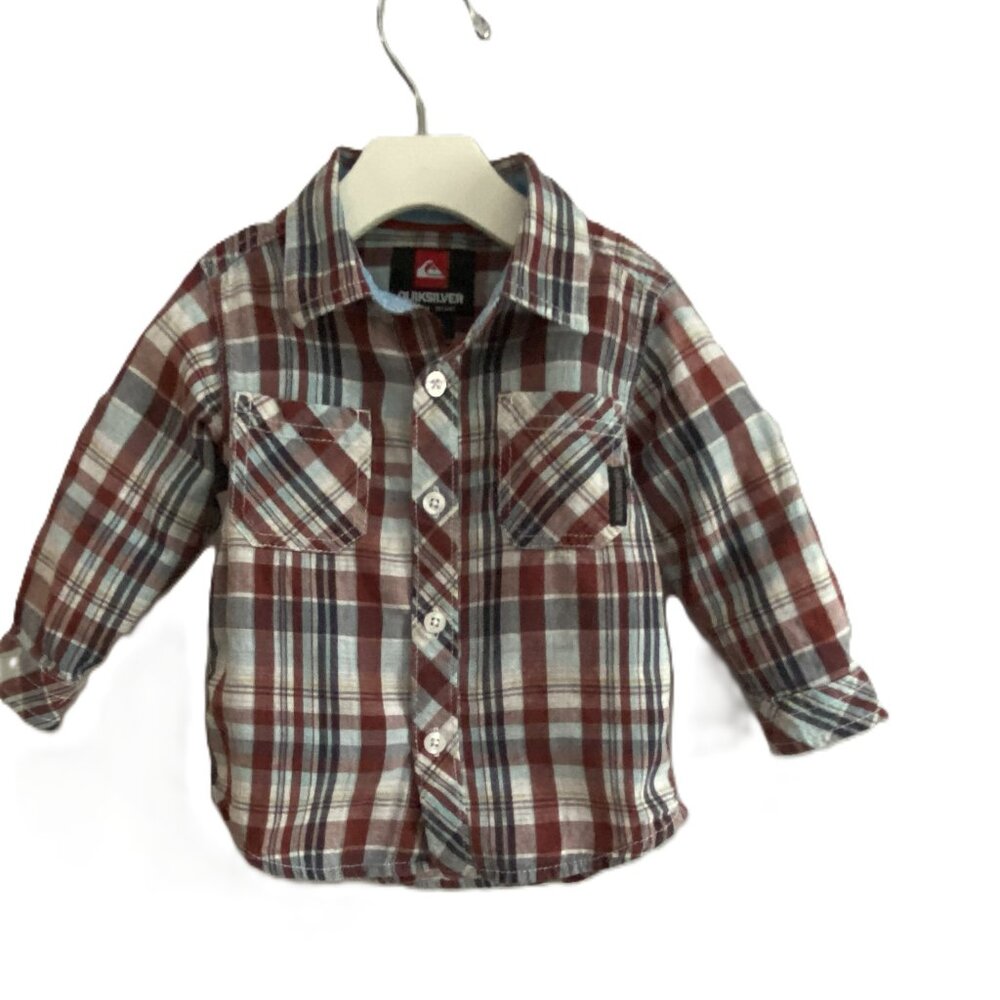 Quicksilver Plaid Button-Up Shirt size 12 Months